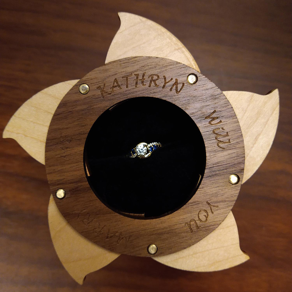 Bespoke Wedding Ring Box Makes Engagement Extra Special for